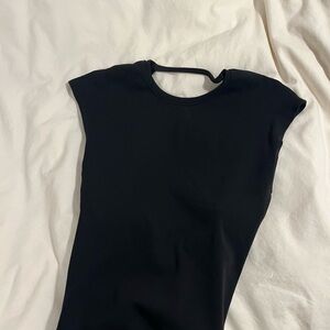 Zara Black Cap Sleeve Top